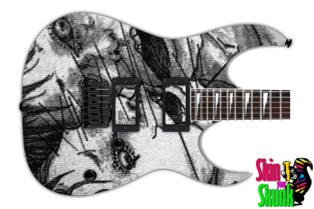  Guitar Skin Subtle Dark Scream 
