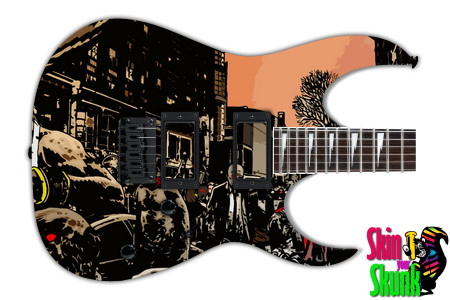  Guitar Skin Zombie City 