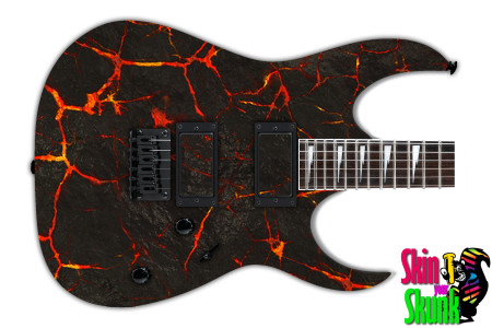  Guitar Skin Fire Cracks 