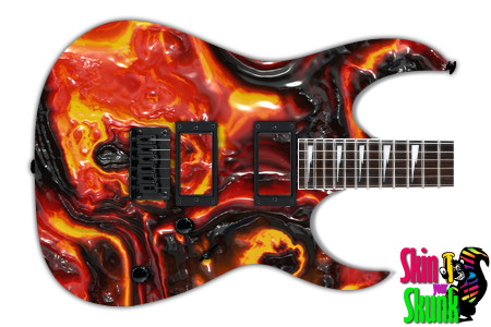  Guitar Skin Fire Molten 