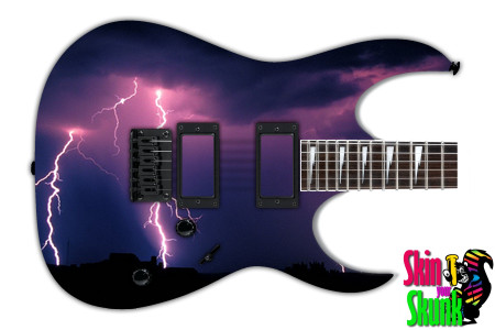  Guitar Skin Lightning Night 
