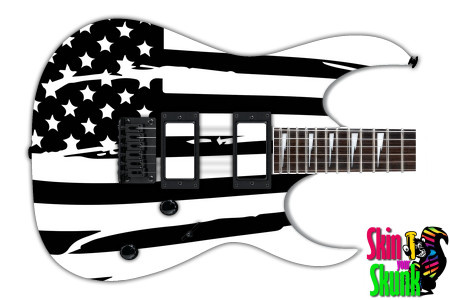  Guitar Skin Flag Black 
