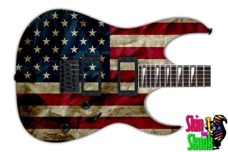  Guitar Skin Flag Wrinkle 