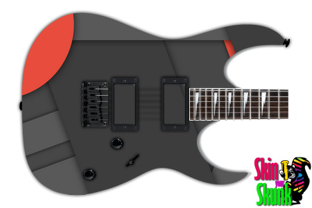  Guitar Skin Geometric Orange 