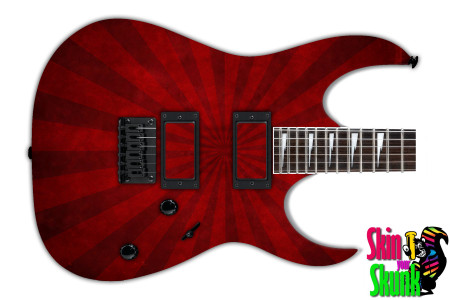  Guitar Skin Grunge Red Burst 