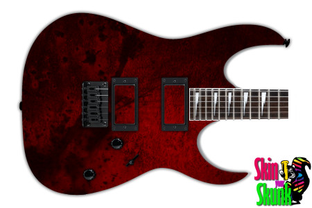  Guitar Skin Grunge Red 