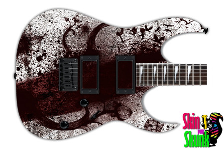  Guitar Skin Grungeart Flowers 