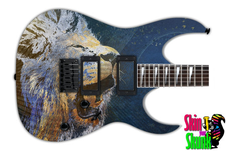  Guitar Skin Grungeart Lion 