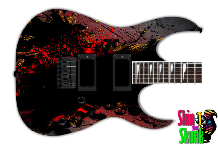  Guitar Skin Grungeart Splatter 