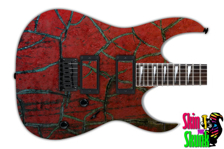  Guitar Skin Industrial Cracks 