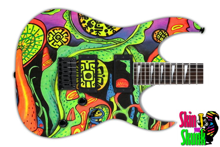  Guitar Skin Psychedelic Alien 