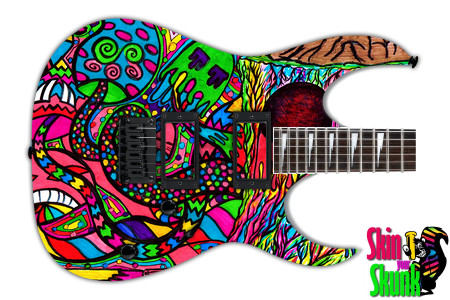  Guitar Skin Psychedelic Brain 