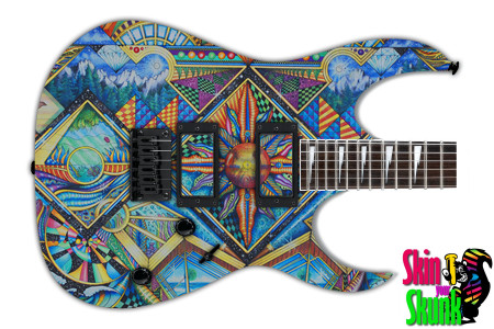  Guitar Skin Psychedelic Garden 