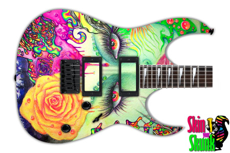  Guitar Skin Psychedelic Girl 