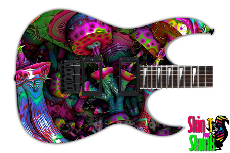  Guitar Skin Psychedelic Shrooms 