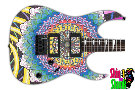  Guitar Skin Psychedelic Spiral 