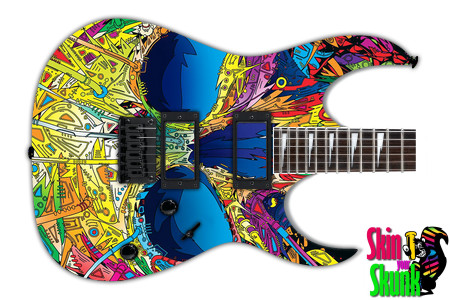  Guitar Skin Psychedelic Splash 