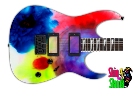  Guitar Skin Tiedye Heart 