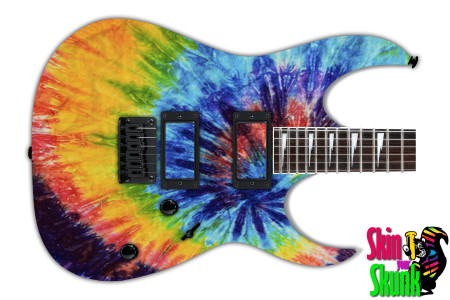  Guitar Skin Tiedye Spiral 