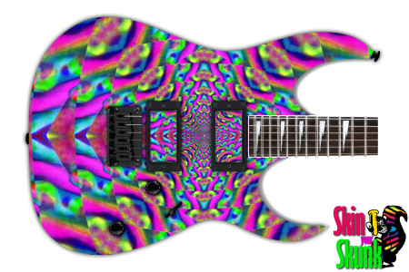 Guitar Skin Trippy Peacock 