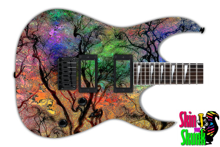  Guitar Skin Trippy Trees 