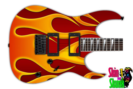  Guitar Skin Hotrod Fire Left 