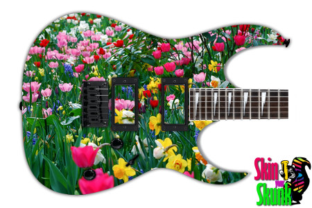  Guitar Skin Flowers Fresh 