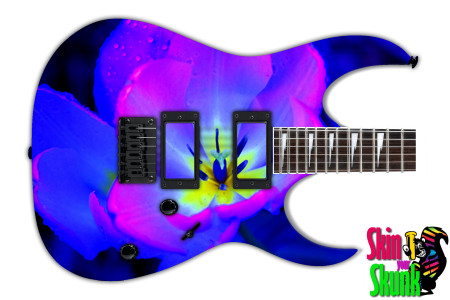  Guitar Skin Flowers Neon 
