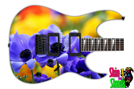  Guitar Skin Flowers Scene 