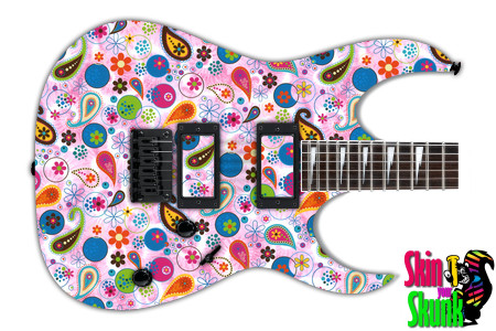  Guitar Skin Paisley Bright 