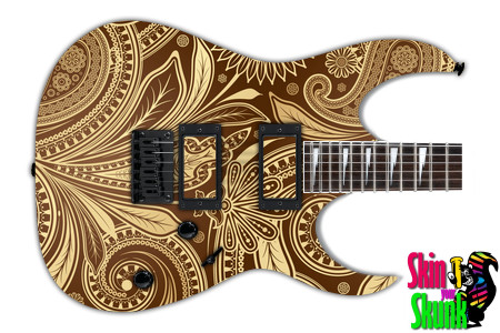  Guitar Skin Paisley Brown 