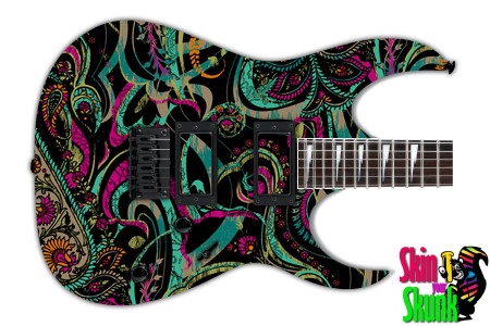  Guitar Skin Paisley Dark 