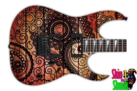 Guitar Skin Paisley Wood 