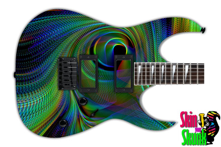  Guitar Skin Swirl Feather 