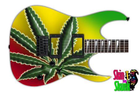  Guitar Skin Rasta Ganja 