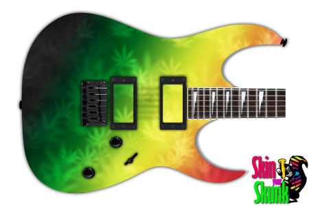  Guitar Skin Rasta Leaf 