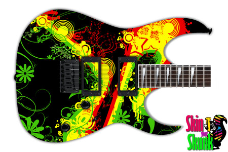  Guitar Skin Rasta Swirl 