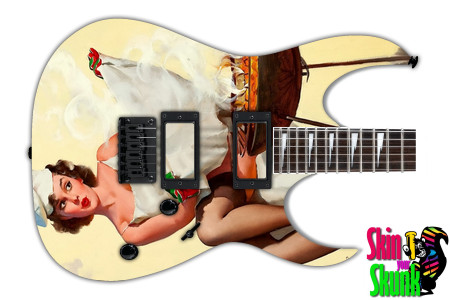  Guitar Skin Pinup Grill 