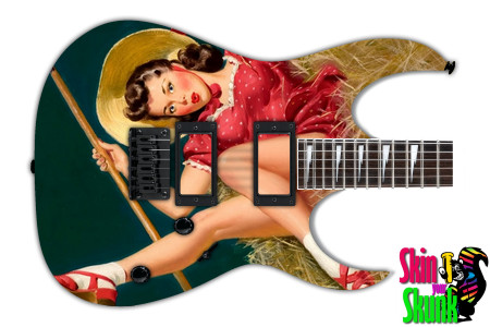  Guitar Skin Pinup Hay 