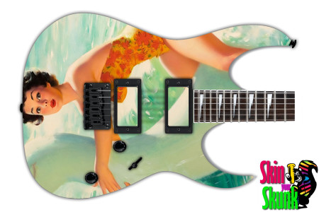  Guitar Skin Pinup Water 