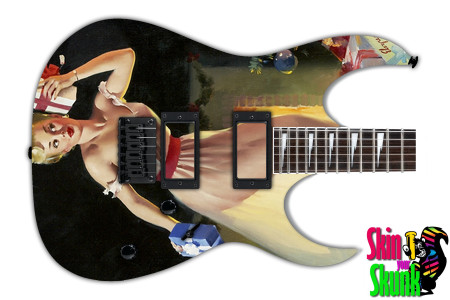  Guitar Skin Pinup Xmas 