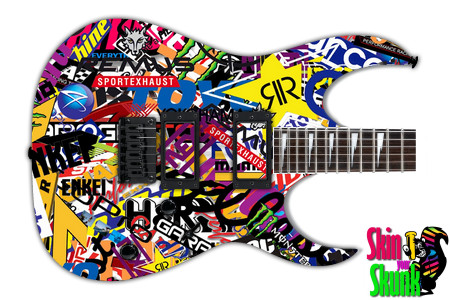  Guitar Skin Stickers Bomb 