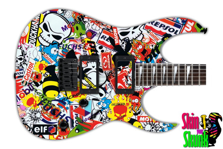  Guitar Skin Stickers Clutter 