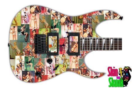  Guitar Skin Stickers Pinup 