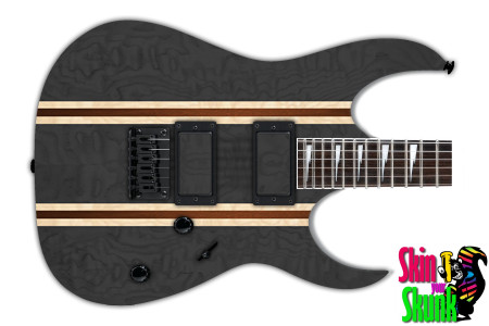  Guitar Skin Woodshop Stripes Graydd 