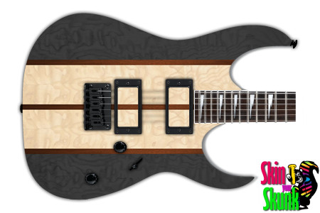  Guitar Skin Woodshop Stripes Graythick 